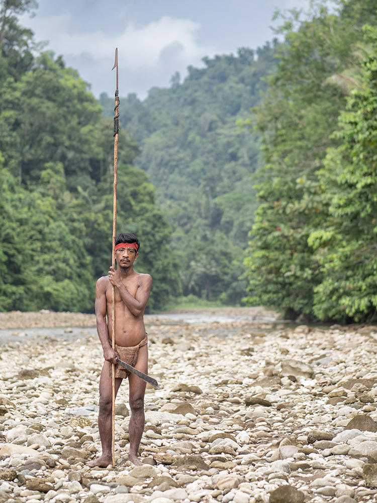 Member of Togutil tribe on Halmahera, North Moluccas.